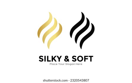 silky and soft logo vector design. Suitable for business, beauty and fashion