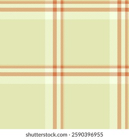 Silky texture plaid check, cool background pattern fabric. Scenery textile vector tartan seamless in light and orange colors.