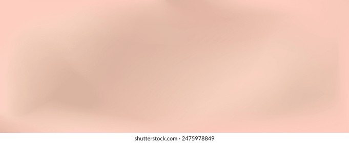 Fondo de degradado de Vector sedoso. Fondo de Anuncio brillante suave de oro rosa. Imitación textil de moda elegante costosa. Fondo estético ondulado en colores suaves, rojizos y beige