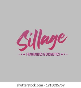 Sillage Cosmetic logo along with tagline.