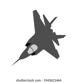 sillhouette of advance jetfighter vector design