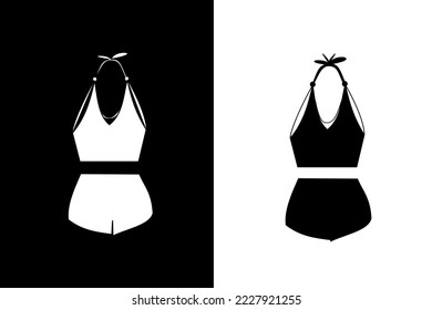 sillhoute beach dress,vector