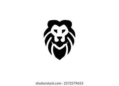 Sillhoutte Lion Head Logo template