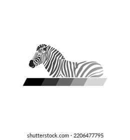 Silloutte zebra logo icon vector, perfect for logos and icons