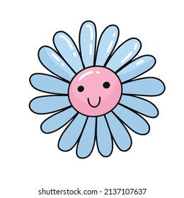 dumme Cartoon Blumen pflanzen Früchte und Follikel mit Gesichtern. bunter kawaii Naturillustrationen mit Frühlingsthema. Vektorgrafik-Set für Kinder, Merch und Aufkleber. Tulpen und Gänseblümchen 