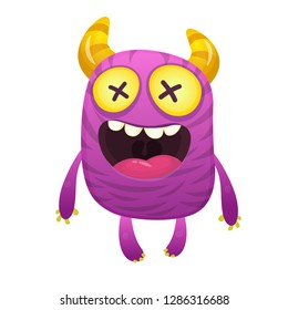 Silly cartoon scary monster illustration. Halloween monster design