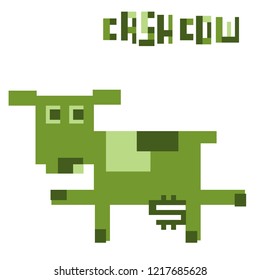 silly Cash Cow - pixelated mascot