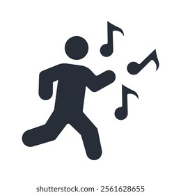 silly dance icon. vector.Editable stroke.linear style sign for use web design,logo.Symbol illustration.