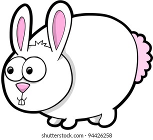 Silly Easter Bunny Rabbit Animal Vector Illustration Art
