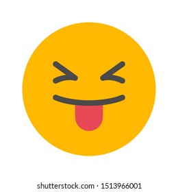silly expression icon with flat style and 64 px base. Suitable for website design, logo, app and ui.