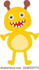 A silly, fluffy, friendly cartoon monster character that's colorful and bouncy.