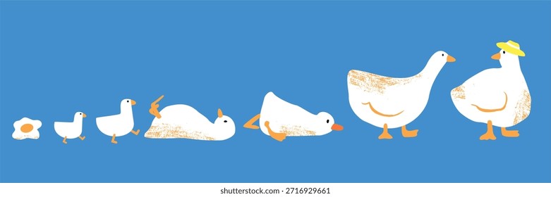Silly Goose Walking together Vektor