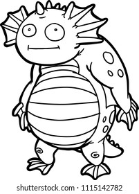 Silly Halloween Monster Vector Illustration Art. coloring book