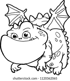 Silly Halloween Monster Vector Illustration Art. coloring book