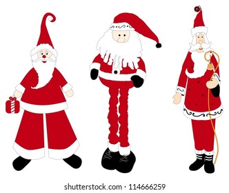 Silly Santa Clause - Three Father Christmas images