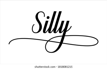 Dry Script Typography Cursive Calligraphy Black Stock Vector (Royalty ...