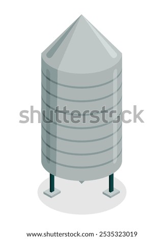 Silo building. Simple flat illustration.
