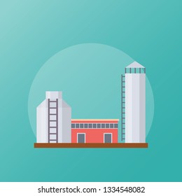 Silo flat detailed icon 