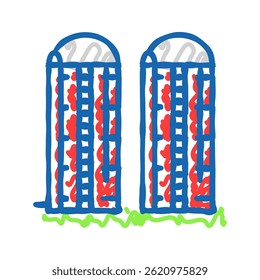 silo grain farmer doodle icon sketch vector. silo grain farmer sign. isolated symbol illustration