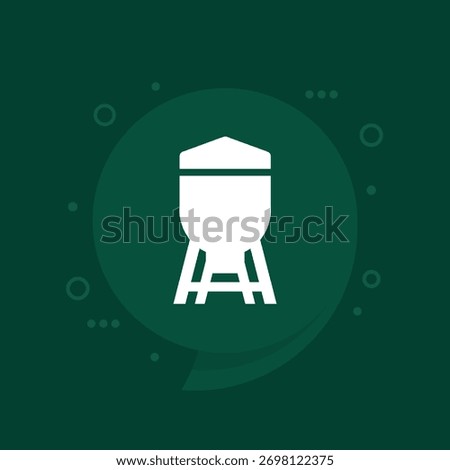 silo or grain storage vector icon