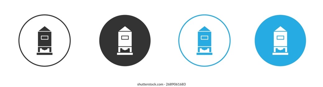 Ícone de silo. Modelo de design de ícone gráfico