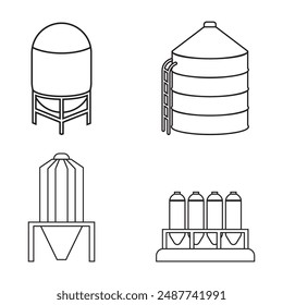 silo icon illustration symbol design
