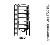 Silo icon isolated on background vector illustration.