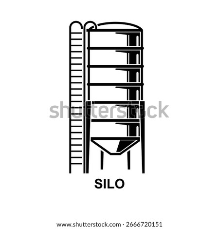 Silo icon isolated on background vector illustration.