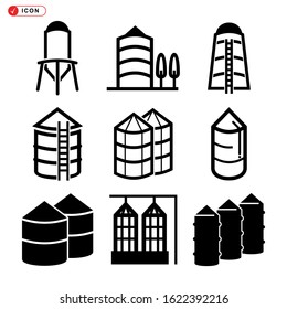 silo icon isolated sign symbol vector illustration - Collection of high quality black style vector icons
