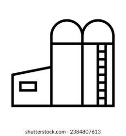 silo icon in line style