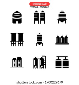 silo icon or logo isolated sign symbol vector illustration - Collection of high quality black style vector icons
