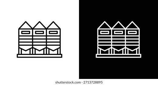 Silo-Symbol, Umriss, Vektorzeichen, Logo-Design herunterladen