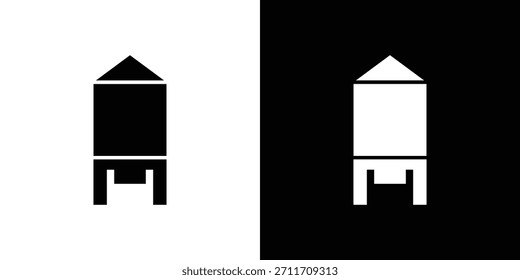 Silo icon Set collection. Vector silhouette.