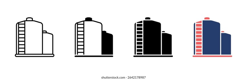 Silo icon sheet multiple style collection