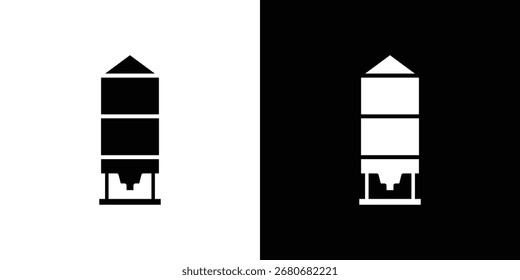 Símbolo de icono de silo. diseño simple editable.
