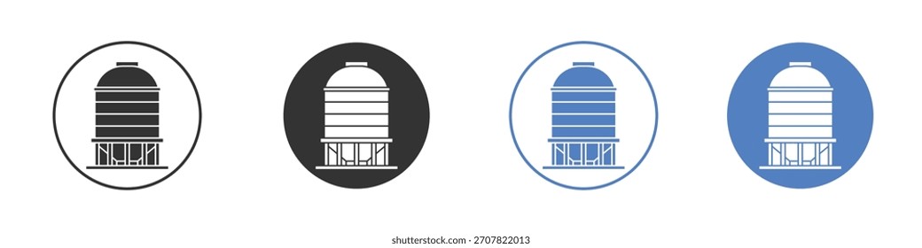 Silo-Symbol, Vektorgrafik-Illustration. für mobiles Konzept und Webdesign