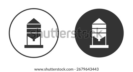 Silo icon vector clipart in black colors. suitable for graphic work