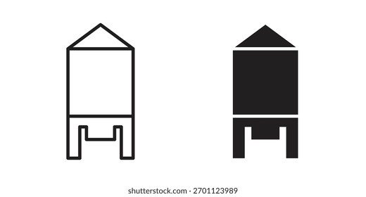 Silo icon vector collection. vector stock symbol illustrations