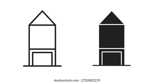 Silo-Symbol Vektor isoliertes Design-Element. EPS10