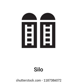 Silo icon vector isolated on white background, logo concept of Silo sign on transparent background, filled black symbol
