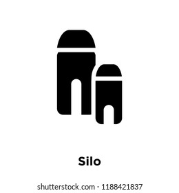 Silo icon vector isolated on white background, logo concept of Silo sign on transparent background, filled black symbol