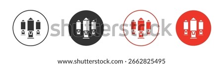 Silo icons. Flat design style. Graphic design vector symbols. 