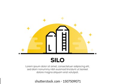 SILO AND ILLUSTRATION ICON CONCEPT