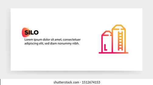 SILO AND ILLUSTRATION ICON CONCEPT