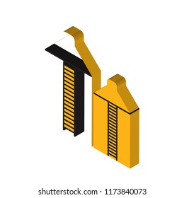 Silo isometric left top view 3D icon