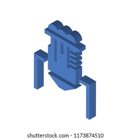 Silo isometric left top view 3D icon