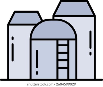 Silo Line vector Icon Design