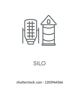 Silo linear icon. Silo concept stroke symbol design. Thin graphic elements vector illustration, outline pattern on a white background, eps 10.