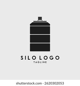 design de ilustração de vetor de logotipo de silo
