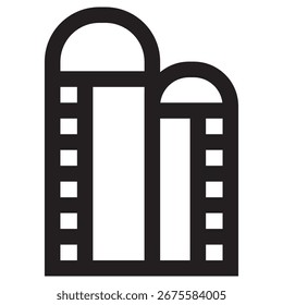 Silo Modern Vector Icon – Minimal Illustration Symbol Template for Web Mobile App UI Design